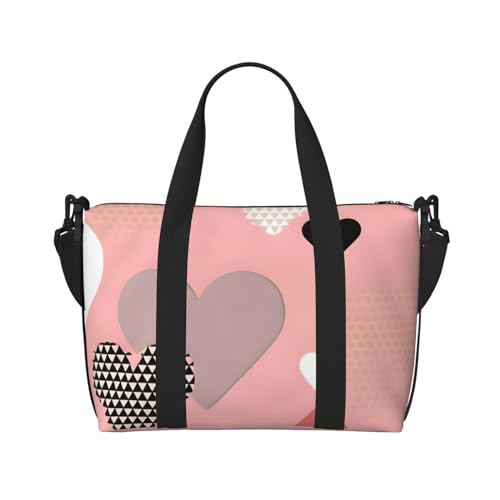 Abstrakte Liebesdiagramm Handreisetasche für Männer und Frauen Langlebiges Material und stilvolles Design, geeignet für Geschäfts- und Freizeitreisen. von QGQHS