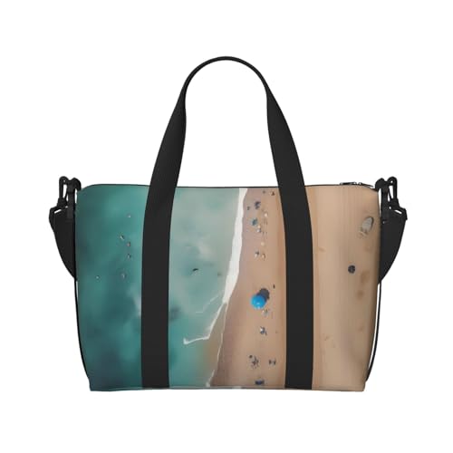 Aerial View Of The Beach Hand Travel Bag For Men And Women.Durable Material And Stylish Design, Suitable For Business And Leisure Travel. Aerial View Of The Beach Hand Travel Bag For Men And Women.Durable Material And Stylish Design, Suitable For Business And Leisure Travel. von QGQHS
