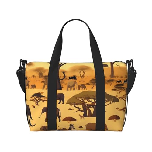 Afrikanische Graslandtiere Handreisetasche für Männer und Frauen Langlebiges Material und stilvolles Design, geeignet für Geschäfts- und Freizeitreisen. Afrikanische Graslandtiere Handreisetasche für Männer und Frauen Langlebiges Material und stilvolles Design, geeignet für Geschäfts- und Freizeitreisen. von QGQHS