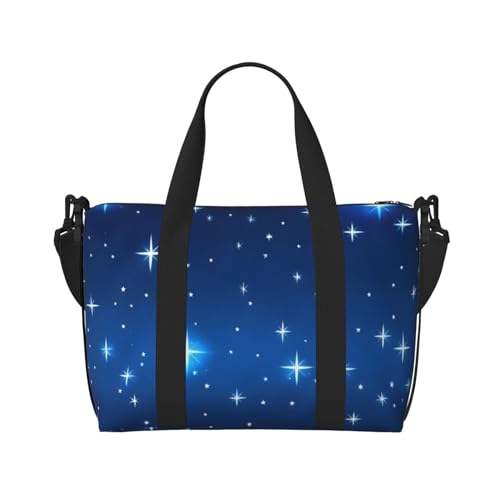 Blue Star Pattern Handreisetasche für Damen und Herren Strapazierfähiges Material und stilvolles Design, geeignet für Geschäfts- und Freizeitreisen, Schwarz, Einheitsgröße Blue Star Pattern Handreisetasche für Damen und Herren Strapazierfähiges Material und stilvolles Design, geeignet für Geschäfts- und Freizeitreisen, Schwarz, Einheitsgröße von QGQHS