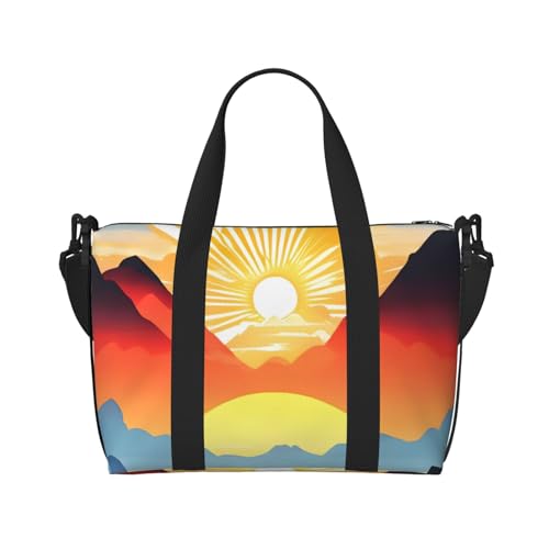Bright Sunrise Handreisetasche für Männer und Frauen Langlebiges Material und stilvolles Design, geeignet für Geschäfts- und Freizeitreisen Bright Sunrise Handreisetasche für Männer und Frauen Langlebiges Material und stilvolles Design, geeignet für Geschäfts- und Freizeitreisen von QGQHS