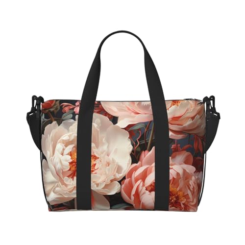 Bright White Peonies Hand Travel Bag For Men And Women.Durable Material And Stylish Design, Suitable For Business And Leisure Travel. Bright White Peonies Hand Travel Bag For Men And Women.Durable Material And Stylish Design, Suitable For Business And Leisure Travel. von QGQHS