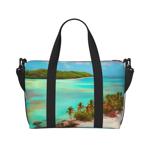 Caribbean Scenery Handreisetasche für Männer und Frauen Langlebiges Material und stilvolles Design, geeignet für Geschäfts- und Freizeitreisen. Caribbean Scenery Handreisetasche für Männer und Frauen Langlebiges Material und stilvolles Design, geeignet für Geschäfts- und Freizeitreisen. von QGQHS