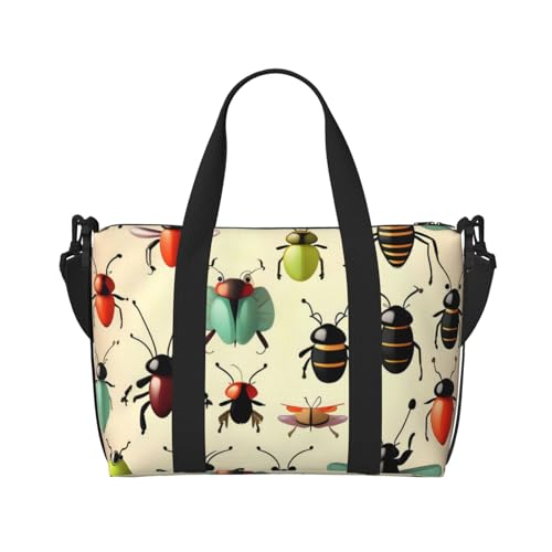 Cartoon Kleine Insekten Handreisetasche für Männer und Frauen Langlebiges Material und stilvolles Design, geeignet für Geschäfts- und Freizeitreisen. Cartoon Kleine Insekten Handreisetasche für Männer und Frauen Langlebiges Material und stilvolles Design, geeignet für Geschäfts- und Freizeitreisen. von QGQHS