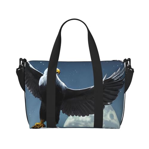 Eagle Under The Stars Handreisetasche für Männer und Frauen Strapazierfähiges Material und stilvolles Design, geeignet für Geschäfts- und Freizeitreisen Eagle Under The Stars Handreisetasche für Männer und Frauen Strapazierfähiges Material und stilvolles Design, geeignet für Geschäfts- und Freizeitreisen von QGQHS