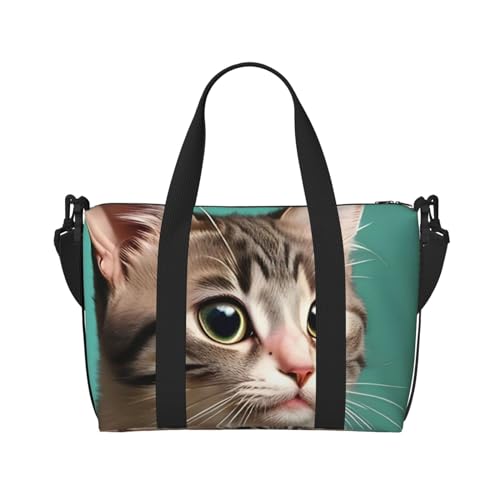 Eine neugierige Katzen-Handreisetasche für Männer und Frauen Langlebiges Material und stilvolles Design, geeignet für Geschäfts- und Freizeitreisen. Eine neugierige Katzen-Handreisetasche für Männer und Frauen Langlebiges Material und stilvolles Design, geeignet für Geschäfts- und Freizeitreisen. von QGQHS
