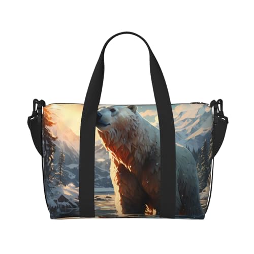 Eisbär im Winter Handreisetasche für Männer und Frauen Strapazierfähiges Material und stilvolles Design, geeignet für Geschäfts- und Freizeitreisen. Eisbär im Winter Handreisetasche für Männer und Frauen Strapazierfähiges Material und stilvolles Design, geeignet für Geschäfts- und Freizeitreisen. von QGQHS