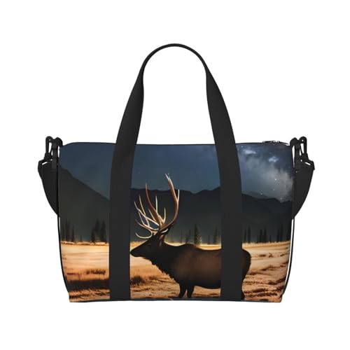 Elk In The Meadow Handreisetasche Für Damen und Herren Strapazierfähiges Material und stilvolles Design, geeignet für Geschäfts- und Freizeitreisen Elk In The Meadow Handreisetasche Für Damen und Herren Strapazierfähiges Material und stilvolles Design, geeignet für Geschäfts- und Freizeitreisen von QGQHS