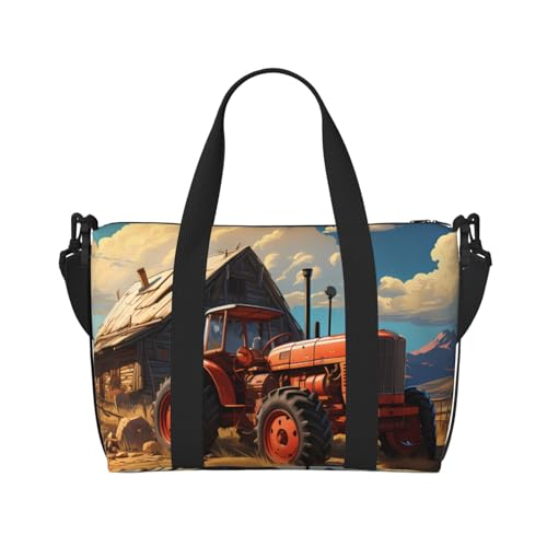 Farm Red Traktor Handreisetasche für Damen und Herren Strapazierfähiges Material und stilvolles Design, geeignet für Geschäfts- und Freizeitreisen Farm Red Traktor Handreisetasche für Damen und Herren Strapazierfähiges Material und stilvolles Design, geeignet für Geschäfts- und Freizeitreisen von QGQHS