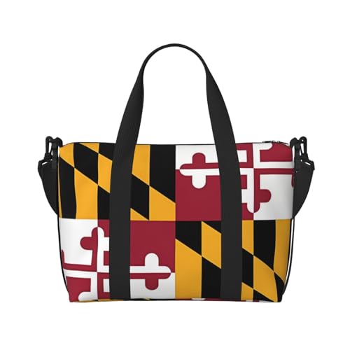 Flag Of Maryland Handreisetasche Für Damen und Herren Strapazierfähiges Material und stilvolles Design, geeignet für Geschäfts- und Freizeitreisen Flag Of Maryland Handreisetasche Für Damen und Herren Strapazierfähiges Material und stilvolles Design, geeignet für Geschäfts- und Freizeitreisen von QGQHS