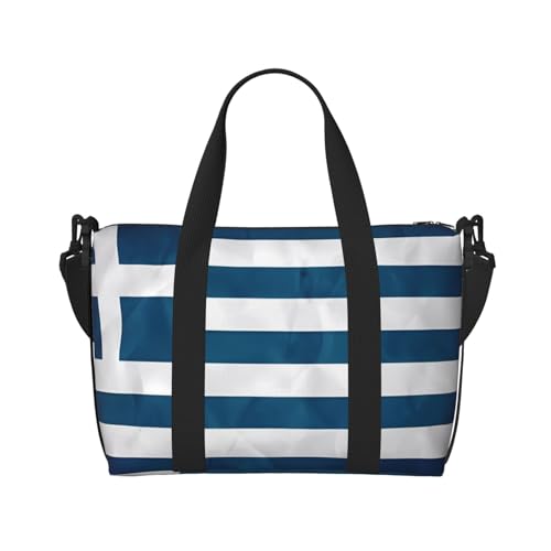 Griechische Flagge, Handreisetasche, für Damen und Herren, strapazierfähiges Material und stilvolles Design, geeignet für Geschäfts- und Freizeitreisen. Griechische Flagge, Handreisetasche, für Damen und Herren, strapazierfähiges Material und stilvolles Design, geeignet für Geschäfts- und Freizeitreisen. von QGQHS