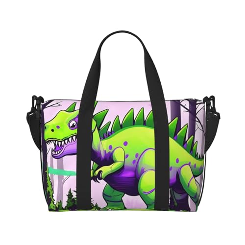 Grüne Dinosaurier-Handreisetasche für Männer und Frauen, strapazierfähiges Material und stilvolles Design, geeignet für Geschäfts- und Freizeitreisen. von QGQHS