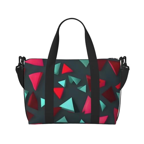 Handreisetasche mit Dreiecksmuster, für Damen und Herren, strapazierfähiges Material und stilvolles Design, geeignet für Geschäfts- und Freizeitreisen. Handreisetasche mit Dreiecksmuster, für Damen und Herren, strapazierfähiges Material und stilvolles Design, geeignet für Geschäfts- und Freizeitreisen. von QGQHS