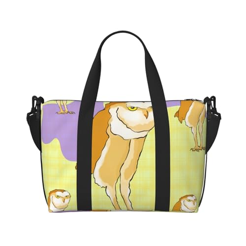Handreisetasche mit Eulenmotiv, für Damen und Herren, strapazierfähiges Material und stilvolles Design, geeignet für Geschäfts- und Freizeitreisen. Handreisetasche mit Eulenmotiv, für Damen und Herren, strapazierfähiges Material und stilvolles Design, geeignet für Geschäfts- und Freizeitreisen. von QGQHS