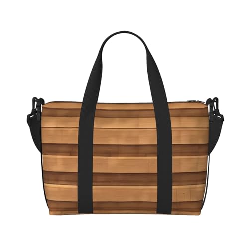 Handreisetasche mit Holzfarbe. Für Damen und Herren. Strapazierfähiges Material und stilvolles Design, geeignet für Geschäfts- und Freizeitreisen. von QGQHS