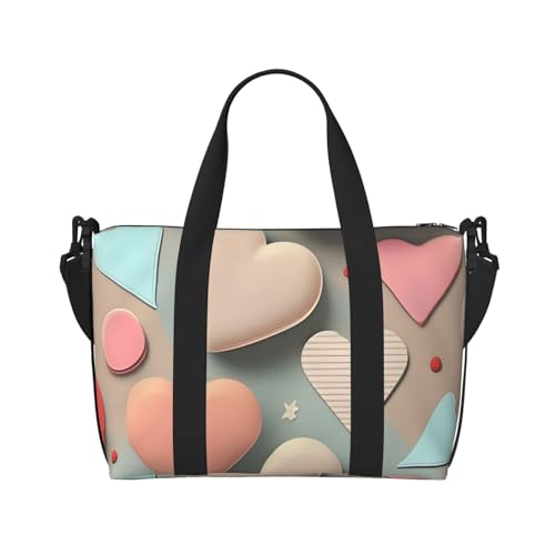 Handreisetasche mit Liebesmuster, für Damen und Herren, strapazierfähiges Material und stilvolles Design, geeignet für Geschäfts- und Freizeitreisen. Handreisetasche mit Liebesmuster, für Damen und Herren, strapazierfähiges Material und stilvolles Design, geeignet für Geschäfts- und Freizeitreisen. von QGQHS