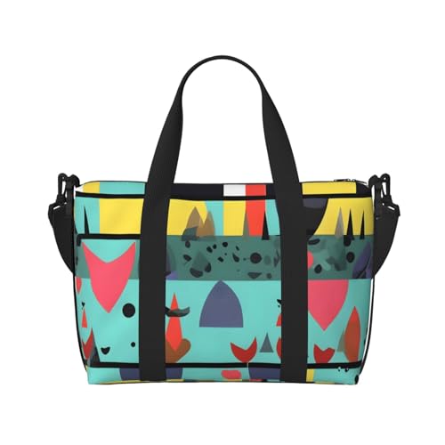 Handreisetasche mit geometrischen Mustern, für Damen und Herren, strapazierfähiges Material und stilvolles Design, geeignet für Geschäfts- und Freizeitreisen. Handreisetasche mit geometrischen Mustern, für Damen und Herren, strapazierfähiges Material und stilvolles Design, geeignet für Geschäfts- und Freizeitreisen. von QGQHS