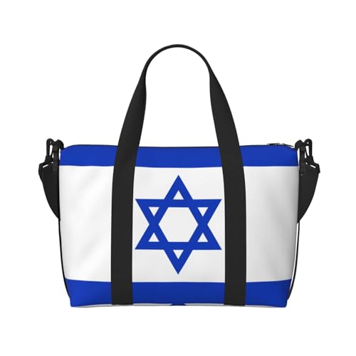 Handreisetasche mit israelischer Flagge, für Damen und Herren, strapazierfähiges Material und stilvolles Design, geeignet für Geschäfts- und Freizeitreisen. Handreisetasche mit israelischer Flagge, für Damen und Herren, strapazierfähiges Material und stilvolles Design, geeignet für Geschäfts- und Freizeitreisen. von QGQHS