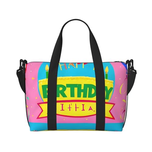 Happy Birthday Ballon-Handreisetasche für Männer und Frauen Langlebiges Material und stilvolles Design, geeignet für Geschäfts- und Freizeitreisen, Schwarz, Einheitsgröße Happy Birthday Ballon-Handreisetasche für Männer und Frauen Langlebiges Material und stilvolles Design, geeignet für Geschäfts- und Freizeitreisen, Schwarz, Einheitsgröße von QGQHS