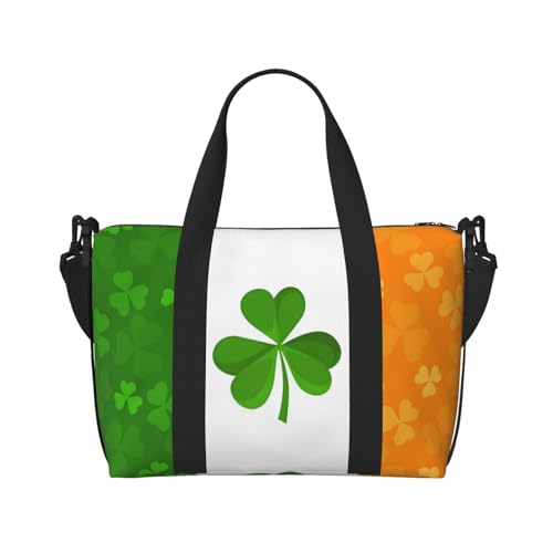 Irische Flagge, Handreisetasche, für Damen und Herren, strapazierfähiges Material und stilvolles Design, geeignet für Geschäfts- und Freizeitreisen. Irische Flagge, Handreisetasche, für Damen und Herren, strapazierfähiges Material und stilvolles Design, geeignet für Geschäfts- und Freizeitreisen. von QGQHS