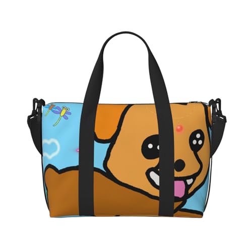 Lauf-Cartoon-Hundetasche für Männer und Frauen, strapazierfähiges Material und stilvolles Design, geeignet für Geschäfts- und Freizeitreisen, Schwarz, Einheitsgröße Lauf-Cartoon-Hundetasche für Männer und Frauen, strapazierfähiges Material und stilvolles Design, geeignet für Geschäfts- und Freizeitreisen, Schwarz, Einheitsgröße von QGQHS