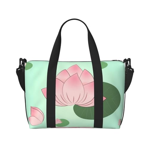 Lotus Flowers Waiting To Bloom Handreisetasche für Männer und Frauen Langlebiges Material und stilvolles Design, geeignet für Geschäfts- und Freizeitreisen Lotus Flowers Waiting To Bloom Handreisetasche für Männer und Frauen Langlebiges Material und stilvolles Design, geeignet für Geschäfts- und Freizeitreisen von QGQHS