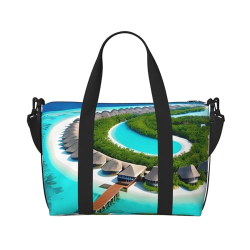 Maldives Scenery Handreisetasche, für Damen und Herren, strapazierfähiges Material und stilvolles Design, geeignet für Geschäfts- und Freizeitreisen. Maldives Scenery Handreisetasche, für Damen und Herren, strapazierfähiges Material und stilvolles Design, geeignet für Geschäfts- und Freizeitreisen. von QGQHS
