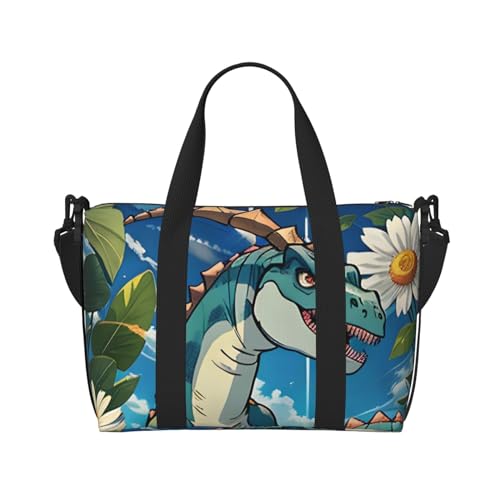 Niedliche Dinosaurier-Handreisetasche für Männer und Frauen, strapazierfähiges Material und stilvolles Design, geeignet für Geschäfts- und Freizeitreisen. von QGQHS