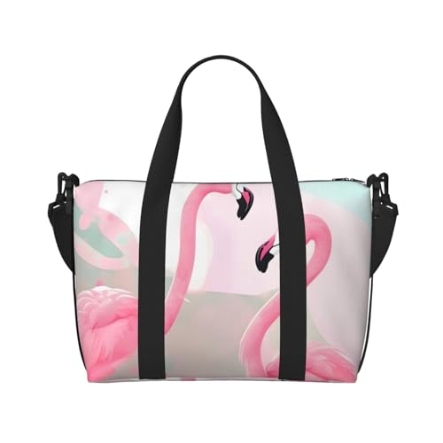 QGQHS Love Flamingo Handreisetasche, für Damen und Herren, strapazierfähiges Material und stilvolles Design, geeignet für Geschäfts- und Freizeitreisen, Schwarz QGQHS Love Flamingo Handreisetasche, für Damen und Herren, strapazierfähiges Material und stilvolles Design, geeignet für Geschäfts- und Freizeitreisen, Schwarz von QGQHS