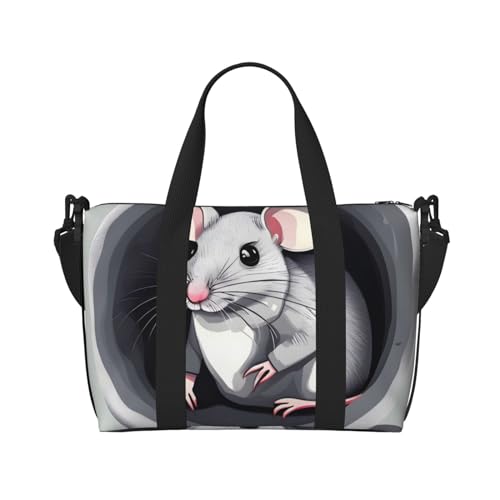 QGQHS Mouse In The Hole Handreisetasche Für Damen und Herren Strapazierfähiges Material Und Stilvolles Design, Geeignet Für Geschäfts- Und Freizeitreisen, Schwarz QGQHS Mouse In The Hole Handreisetasche Für Damen und Herren Strapazierfähiges Material Und Stilvolles Design, Geeignet Für Geschäfts- Und Freizeitreisen, Schwarz von QGQHS