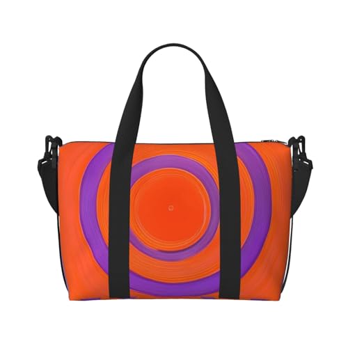 QGQHS Orange Circle Center Handreisetasche für Damen und Herren Strapazierfähiges Material und stilvolles Design, geeignet für Geschäfts- und Freizeitreisen, Schwarz QGQHS Orange Circle Center Handreisetasche für Damen und Herren Strapazierfähiges Material und stilvolles Design, geeignet für Geschäfts- und Freizeitreisen, Schwarz von QGQHS