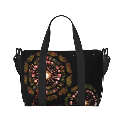 QGQHS Starry Pusteblume Handreisetasche für Männer und Frauen Strapazierfähiges Material und stilvolles Design, geeignet für Geschäfts- und Freizeitreisen, Schwarz QGQHS Starry Pusteblume Handreisetasche für Männer und Frauen Strapazierfähiges Material und stilvolles Design, geeignet für Geschäfts- und Freizeitreisen, Schwarz von QGQHS