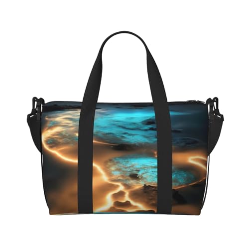 QGQHS View Under The Moon Handreisetasche für Damen und Herren Strapazierfähiges Material und stilvolles Design, geeignet für Geschäfts- und Freizeitreisen, Schwarz QGQHS View Under The Moon Handreisetasche für Damen und Herren Strapazierfähiges Material und stilvolles Design, geeignet für Geschäfts- und Freizeitreisen, Schwarz von QGQHS
