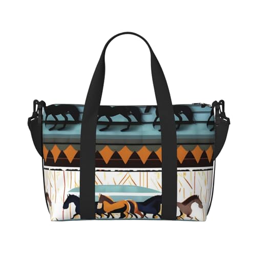 Reisetasche mit Pferdestreifenmuster, für Damen und Herren, strapazierfähiges Material und stilvolles Design, geeignet für Geschäfts- und Freizeitreisen. Reisetasche mit Pferdestreifenmuster, für Damen und Herren, strapazierfähiges Material und stilvolles Design, geeignet für Geschäfts- und Freizeitreisen. von QGQHS