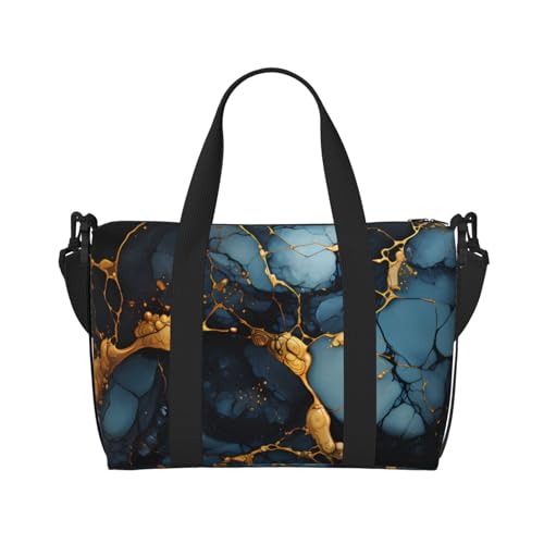 Schwarz Gold marmoriert Handreisetasche für Männer und Frauen Langlebiges Material und stilvolles Design, geeignet für Geschäfts- und Freizeitreisen. Schwarz Gold marmoriert Handreisetasche für Männer und Frauen Langlebiges Material und stilvolles Design, geeignet für Geschäfts- und Freizeitreisen. von QGQHS