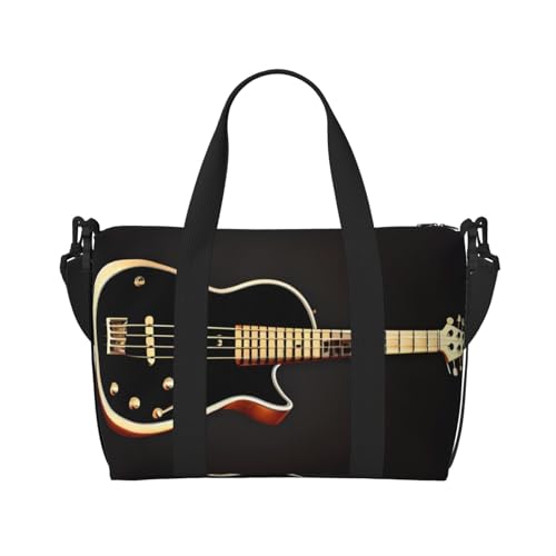 Schwarze Gitarren-Handreisetasche für Männer und Frauen, strapazierfähiges Material und stilvolles Design, geeignet für Geschäfts- und Freizeitreisen. Schwarze Gitarren-Handreisetasche für Männer und Frauen, strapazierfähiges Material und stilvolles Design, geeignet für Geschäfts- und Freizeitreisen. von QGQHS