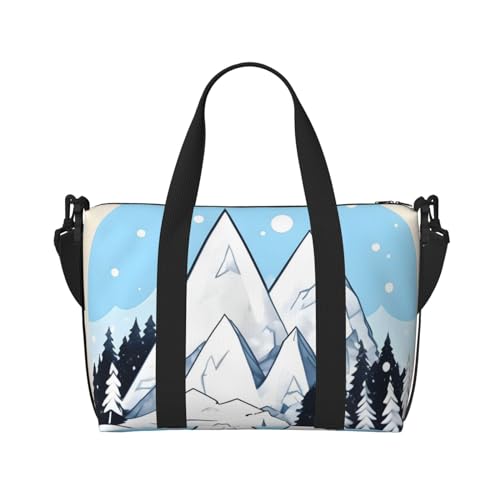 Snow-Capped Mountains Handreisetasche für Männer und Frauen Langlebiges Material und stilvolles Design, geeignet für Geschäfts- und Freizeitreisen. Snow-Capped Mountains Handreisetasche für Männer und Frauen Langlebiges Material und stilvolles Design, geeignet für Geschäfts- und Freizeitreisen. von QGQHS