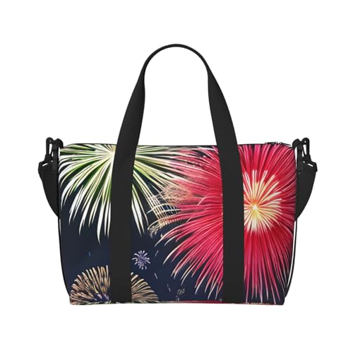 Splendid Fireworks Handreisetasche für Männer und Frauen Langlebiges Material und stilvolles Design, geeignet für Geschäfts- und Freizeitreisen von QGQHS
