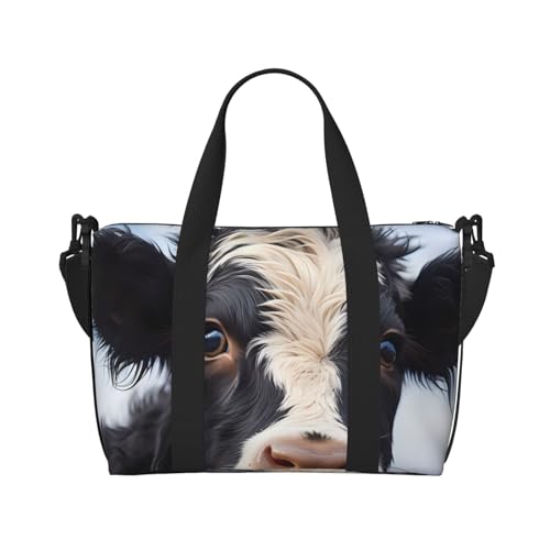 Süße Kuh-Handreisetasche, für Männer und Frauen, strapazierfähiges Material und stilvolles Design, geeignet für Geschäfts- und Freizeitreisen. Süße Kuh-Handreisetasche, für Männer und Frauen, strapazierfähiges Material und stilvolles Design, geeignet für Geschäfts- und Freizeitreisen. von QGQHS