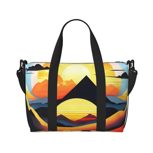 Sunrise Mountain Handreisetasche für Männer und Frauen Langlebiges Material und stilvolles Design, geeignet für Geschäfts- und Freizeitreisen Sunrise Mountain Handreisetasche für Männer und Frauen Langlebiges Material und stilvolles Design, geeignet für Geschäfts- und Freizeitreisen von QGQHS