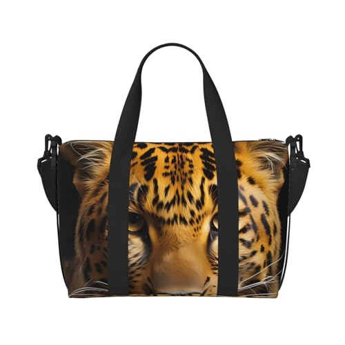 The Deep-Eyed Leopard Hand Travel Bag For Men And Women.Durable Material And Stylish Design, Suitable For Business And Leisure Travel. von QGQHS