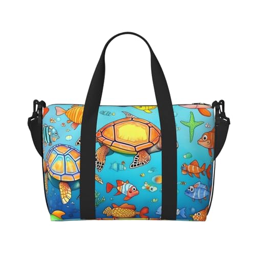 Turtle And Fish Handreisetasche für Männer und Frauen Langlebiges Material und stilvolles Design, geeignet für Geschäfts- und Freizeitreisen. Turtle And Fish Handreisetasche für Männer und Frauen Langlebiges Material und stilvolles Design, geeignet für Geschäfts- und Freizeitreisen. von QGQHS