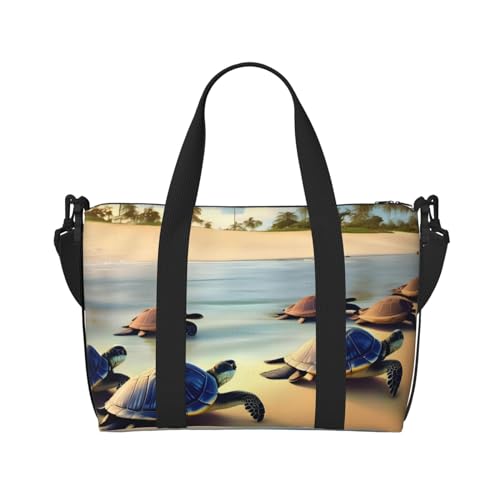 Turtles On The Beach Handreisetasche für Männer und Frauen Strapazierfähiges Material und stilvolles Design, geeignet für Geschäfts- und Freizeitreisen Turtles On The Beach Handreisetasche für Männer und Frauen Strapazierfähiges Material und stilvolles Design, geeignet für Geschäfts- und Freizeitreisen von QGQHS