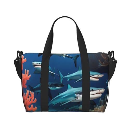 U-Boot Shark Coral Handreisetasche für Männer und Frauen Langlebiges Material und stilvolles Design, geeignet für Geschäfts- und Freizeitreisen U-Boot Shark Coral Handreisetasche für Männer und Frauen Langlebiges Material und stilvolles Design, geeignet für Geschäfts- und Freizeitreisen von QGQHS