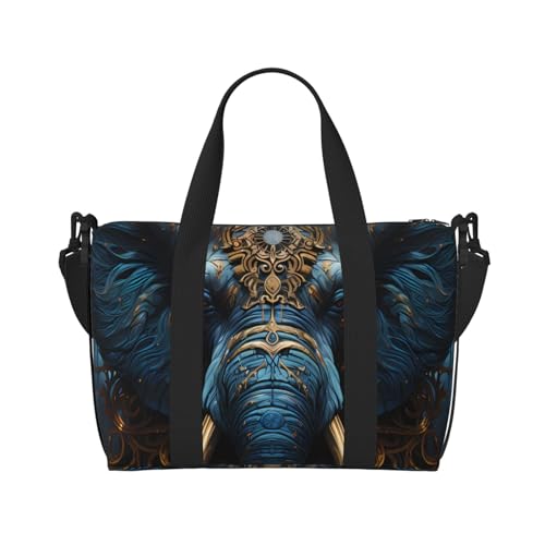 Unheimliche Elefanten-Handreisetasche für Damen und Herren, strapazierfähiges Material und stilvolles Design, geeignet für Geschäfts- und Freizeitreisen. Unheimliche Elefanten-Handreisetasche für Damen und Herren, strapazierfähiges Material und stilvolles Design, geeignet für Geschäfts- und Freizeitreisen. von QGQHS