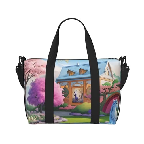 Unicorn Fairy Tale Handreisetasche für Männer und Frauen Langlebiges Material und stilvolles Design, geeignet für Geschäfts- und Freizeitreisen. Unicorn Fairy Tale Handreisetasche für Männer und Frauen Langlebiges Material und stilvolles Design, geeignet für Geschäfts- und Freizeitreisen. von QGQHS