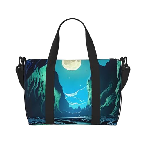 Water Moon Cave Handreisetasche für Männer und Frauen Langlebiges Material und stilvolles Design, geeignet für Geschäfts- und Freizeitreisen. Water Moon Cave Handreisetasche für Männer und Frauen Langlebiges Material und stilvolles Design, geeignet für Geschäfts- und Freizeitreisen. von QGQHS