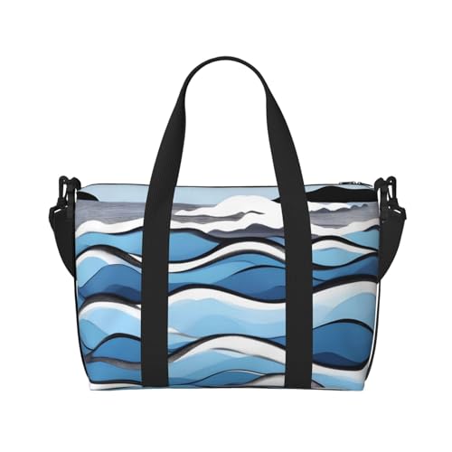 Waves Lapping At The Rocks Handreisetasche Für Damen und Herren Strapazierfähiges Material und stilvolles Design, geeignet für Geschäfts- und Freizeitreisen Waves Lapping At The Rocks Handreisetasche Für Damen und Herren Strapazierfähiges Material und stilvolles Design, geeignet für Geschäfts- und Freizeitreisen von QGQHS