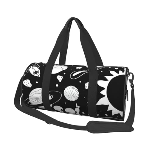 QGWDYYJQ Astronaut und Alien bedruckte Reisetasche mit großem Fassungsvermögen von QGWDYYJQ