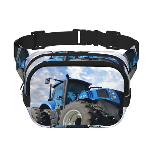 QGWDYYJQ Bauchtraktor bedruckte quadratische doppellagige Hüfttasche Hüfttasche Reisetasche, Schwarz , Einheitsgröße von QGWDYYJQ